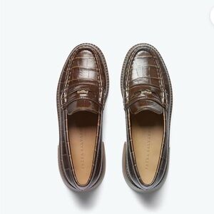 Freda Salvador Brown croc Loafers